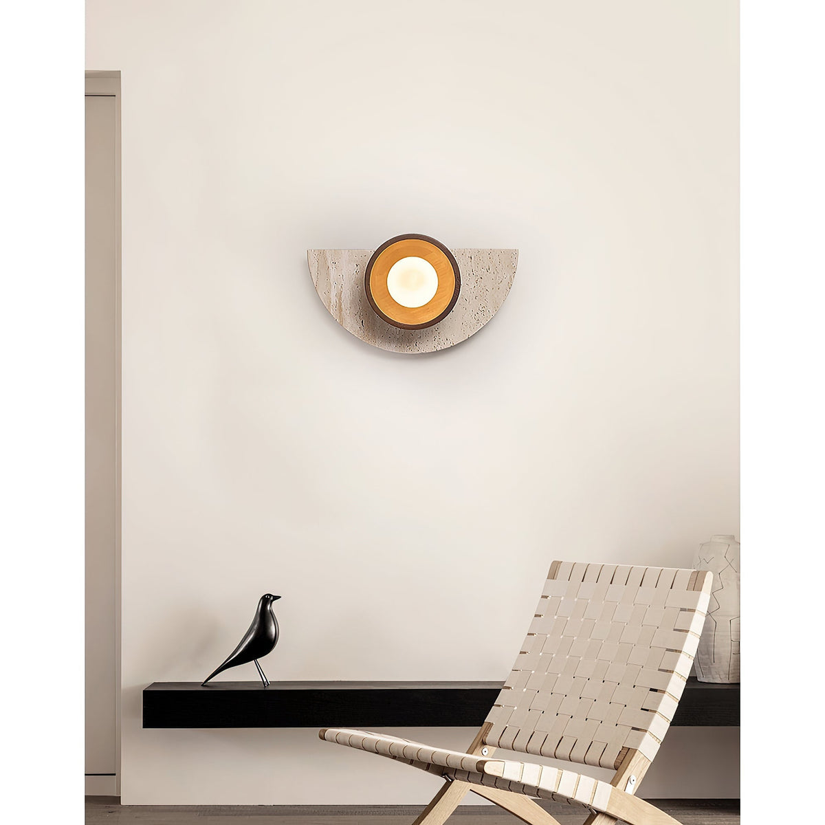 Dvaluvyi Individual Creativity Travertine Wandleuchte
