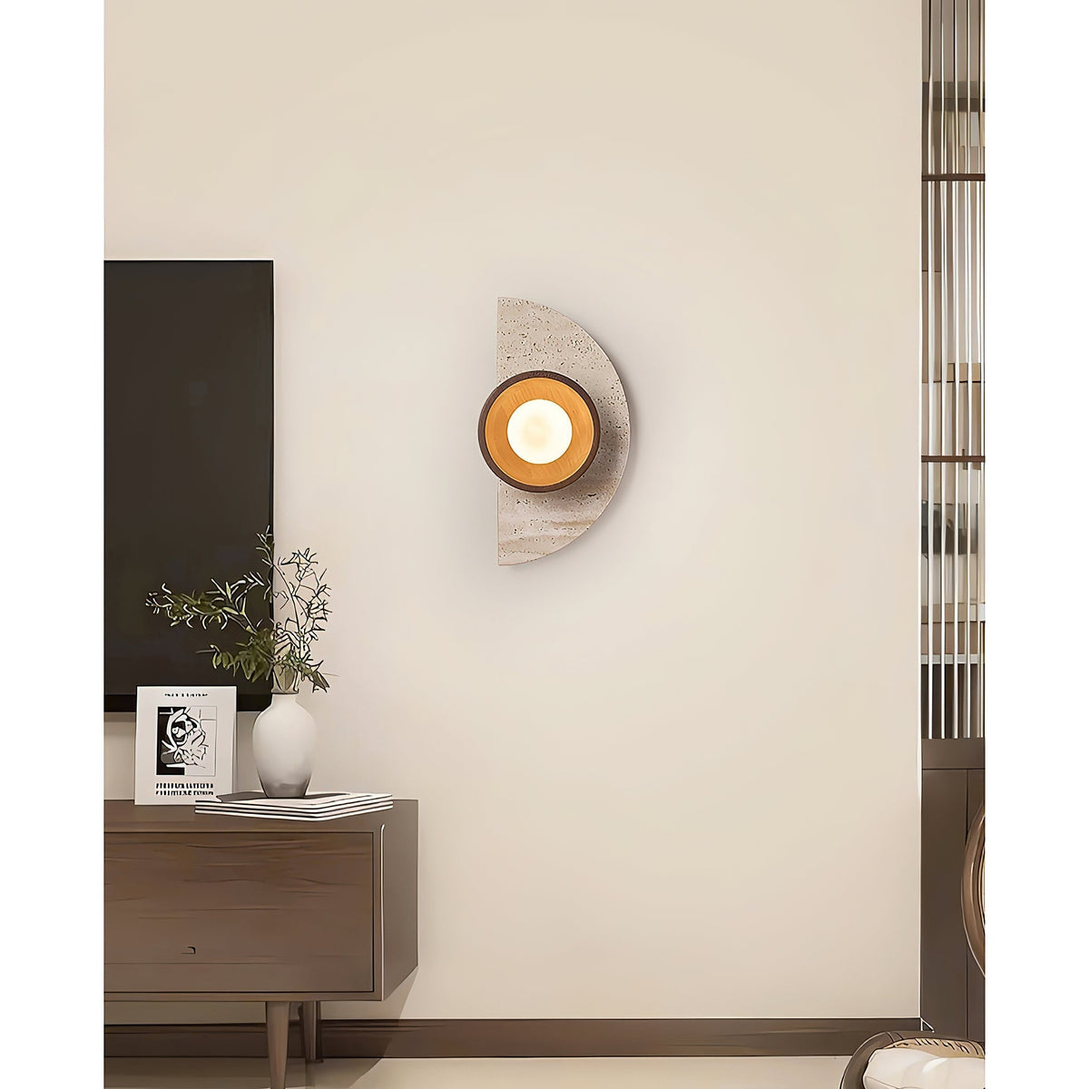 Dvaluvyi Individual Creativity Travertine Wandleuchte