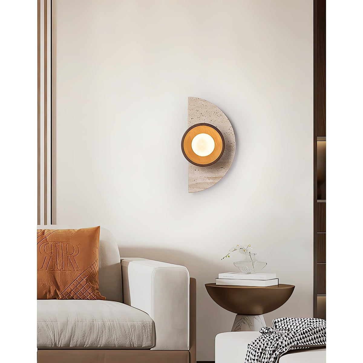 Dvaluvyi Individual Creativity Travertine Wandleuchte