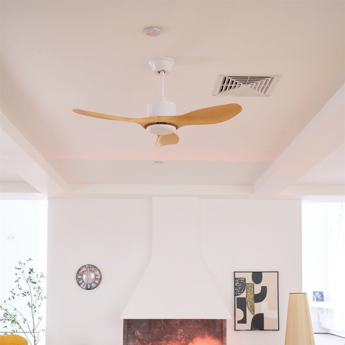 Aldaine minimalistische Holz-Deckenventilator