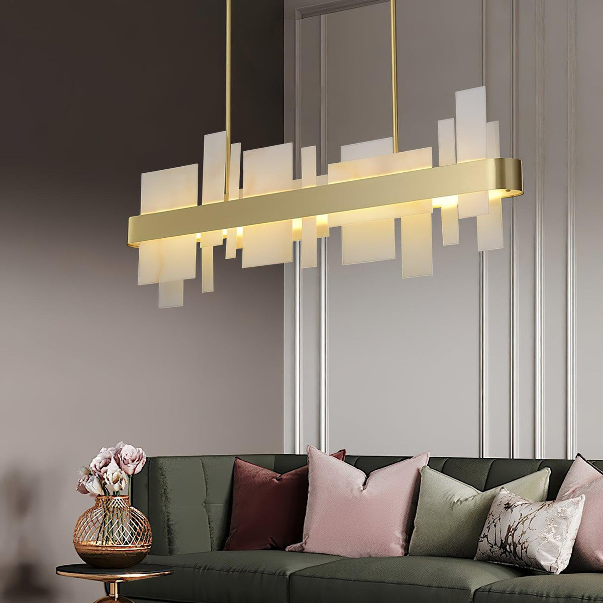 Aurarian Kronleuchter aus Kupfer mit Acryl für das Esszimmer