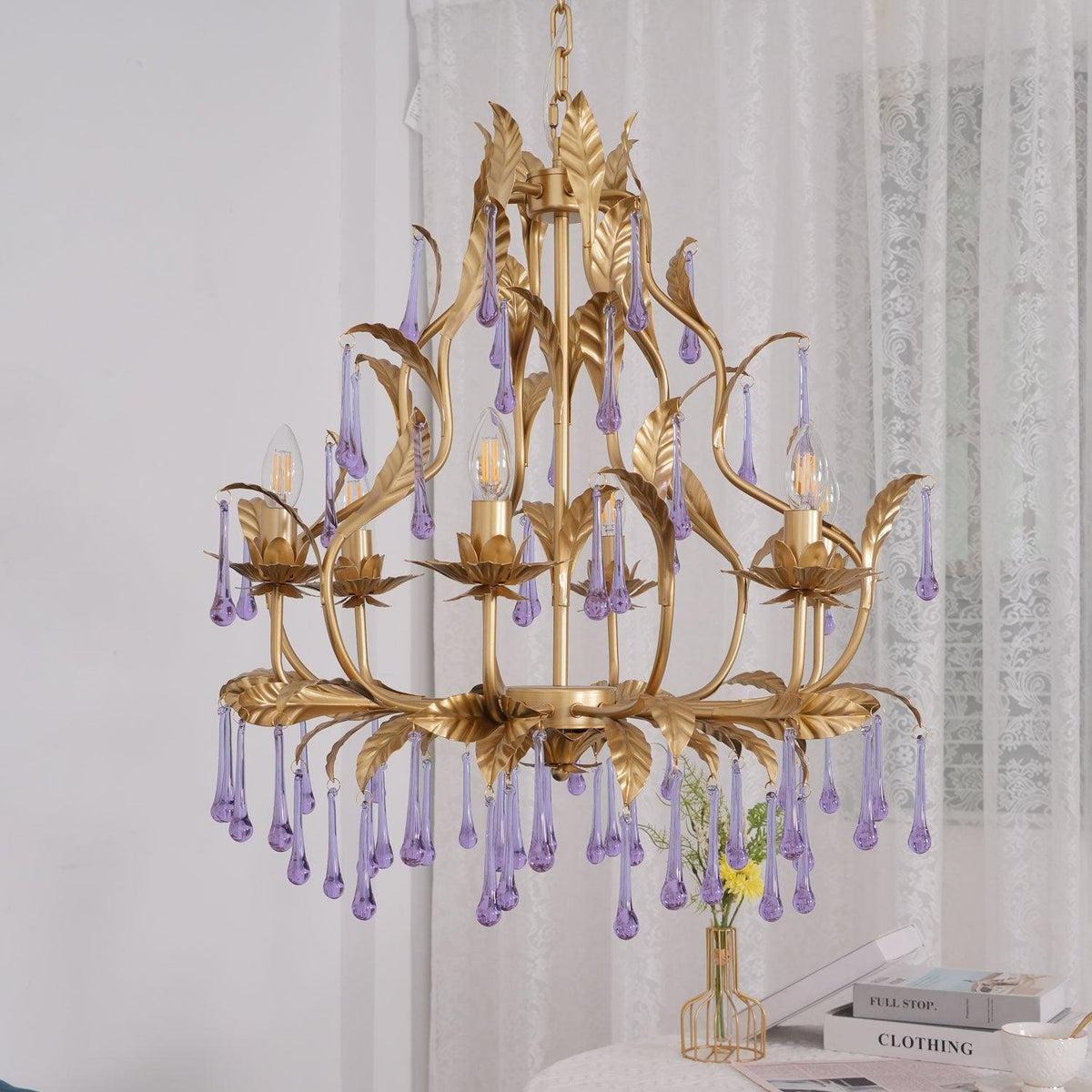 Orienaine Pendelleuchte Gold Blatt