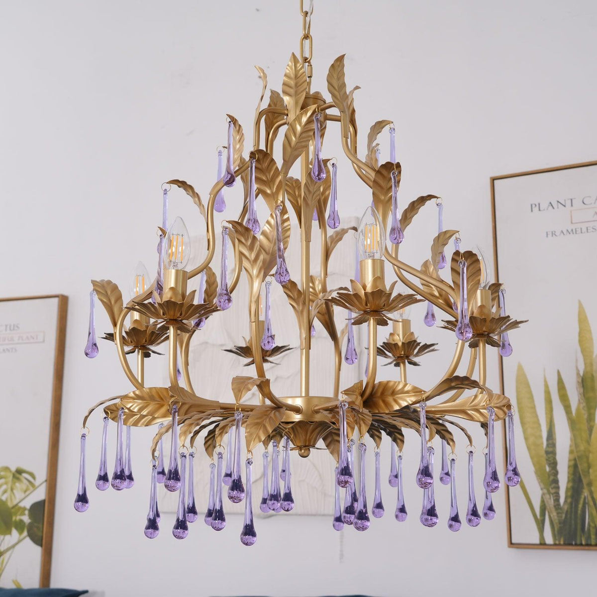 Orienaine Pendelleuchte Gold Blatt