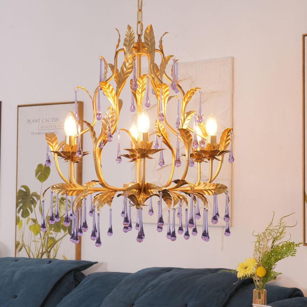 Orienaine Pendelleuchte Gold Blatt