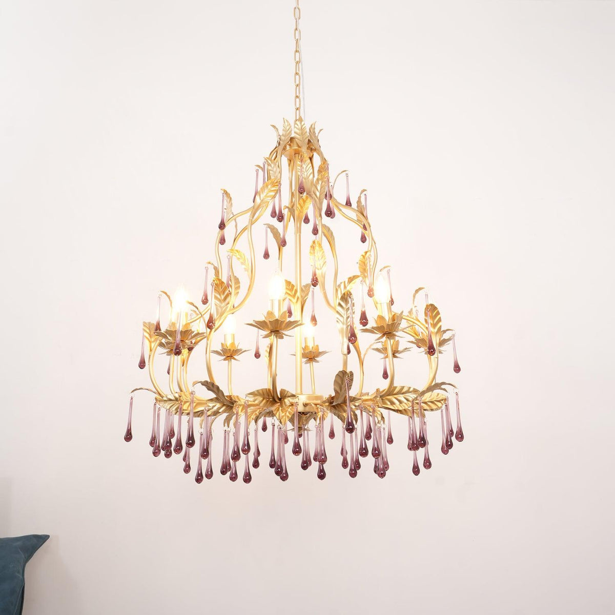 Orienaine Pendelleuchte Gold Blatt