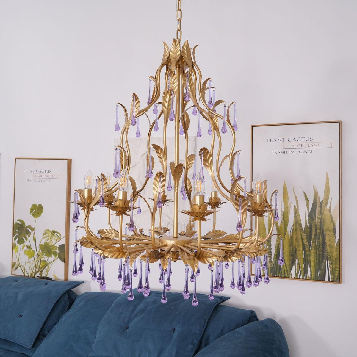 Orienaine Pendelleuchte Gold Blatt