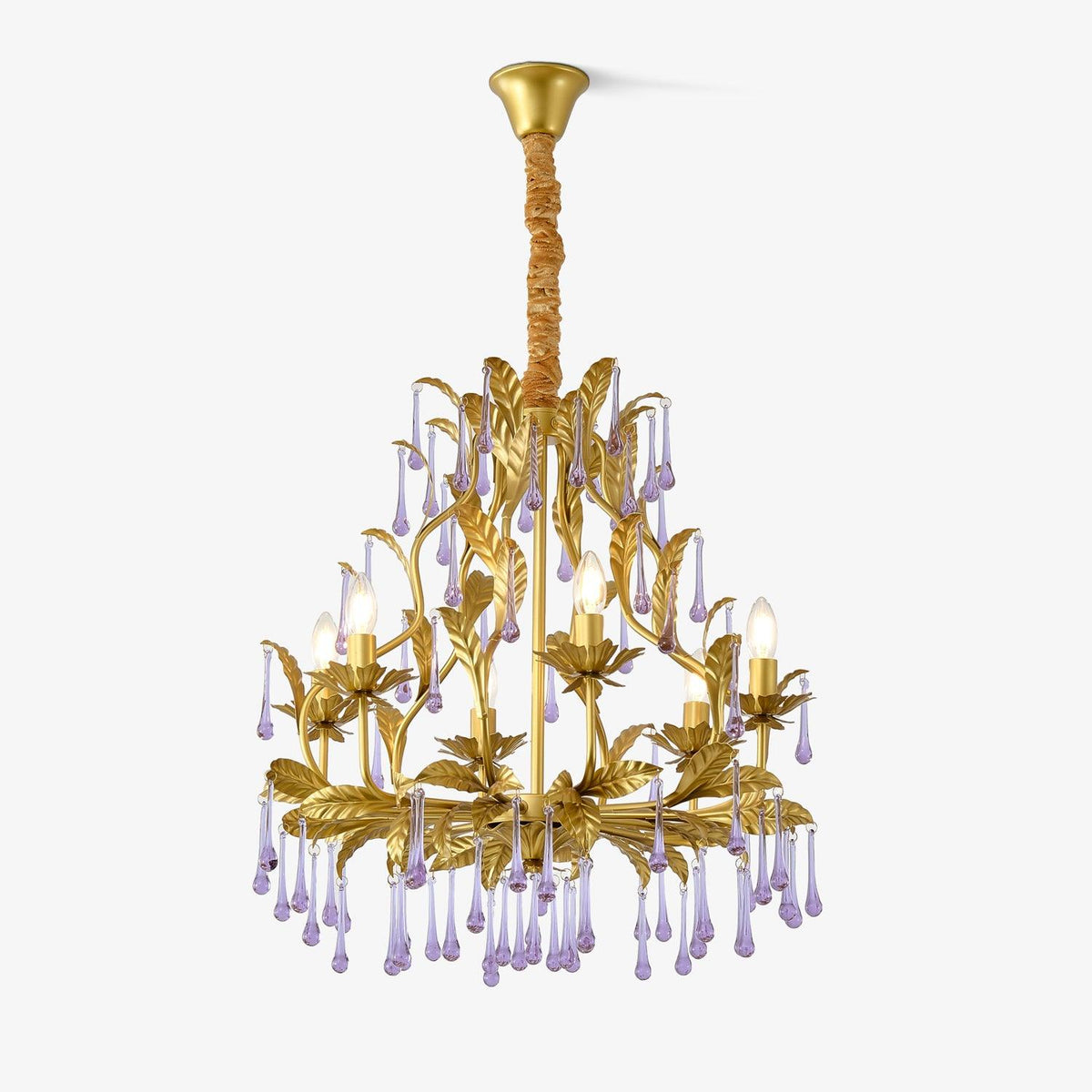 Orienaine Pendelleuchte Gold Blatt