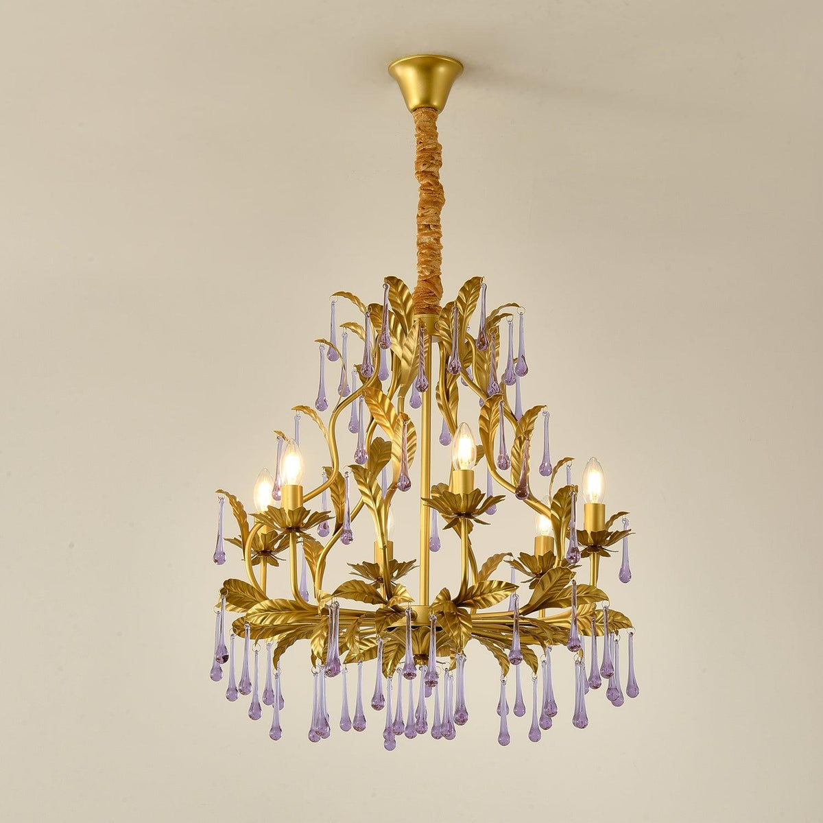 Orienaine Pendelleuchte Gold Blatt