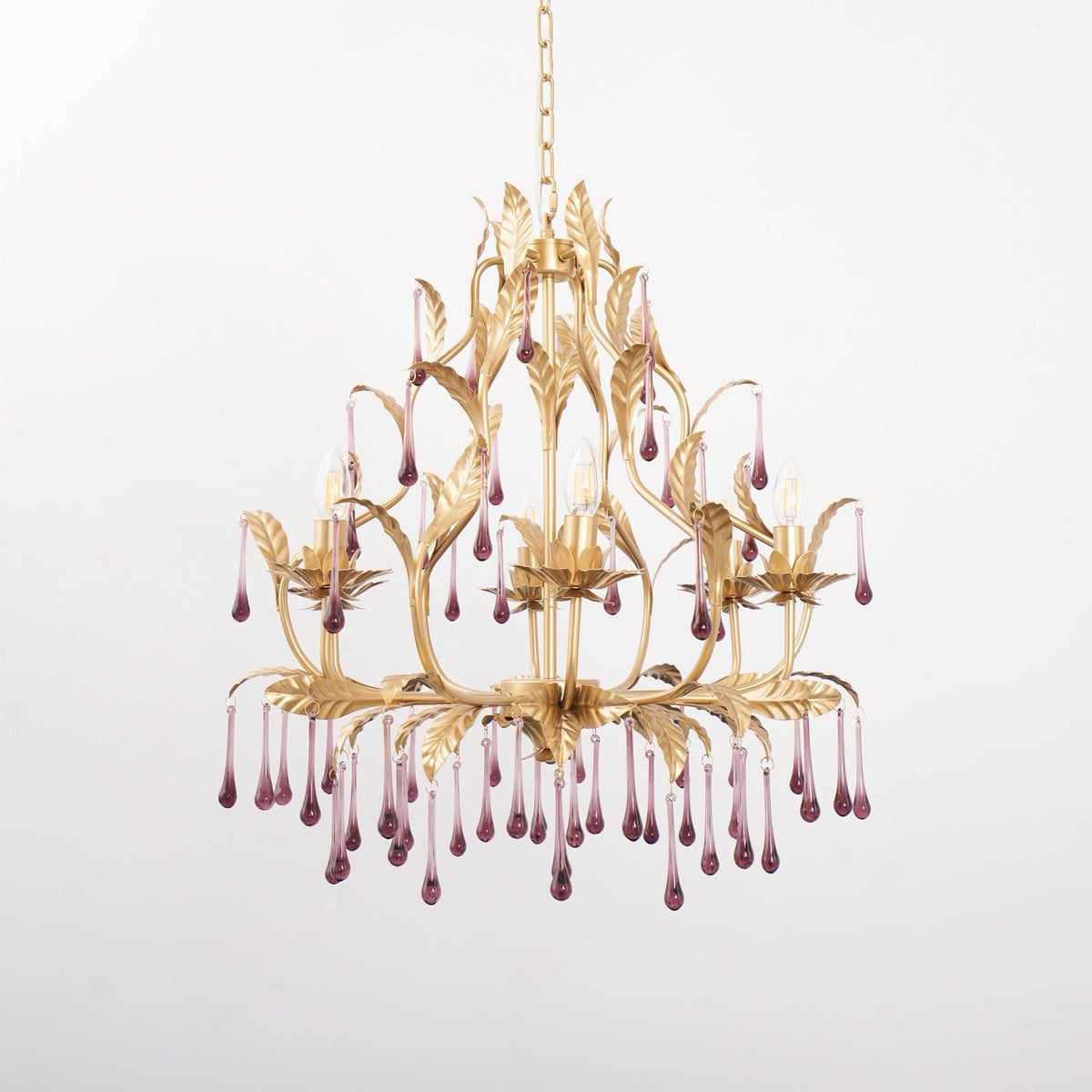 Orienaine Pendelleuchte Gold Blatt