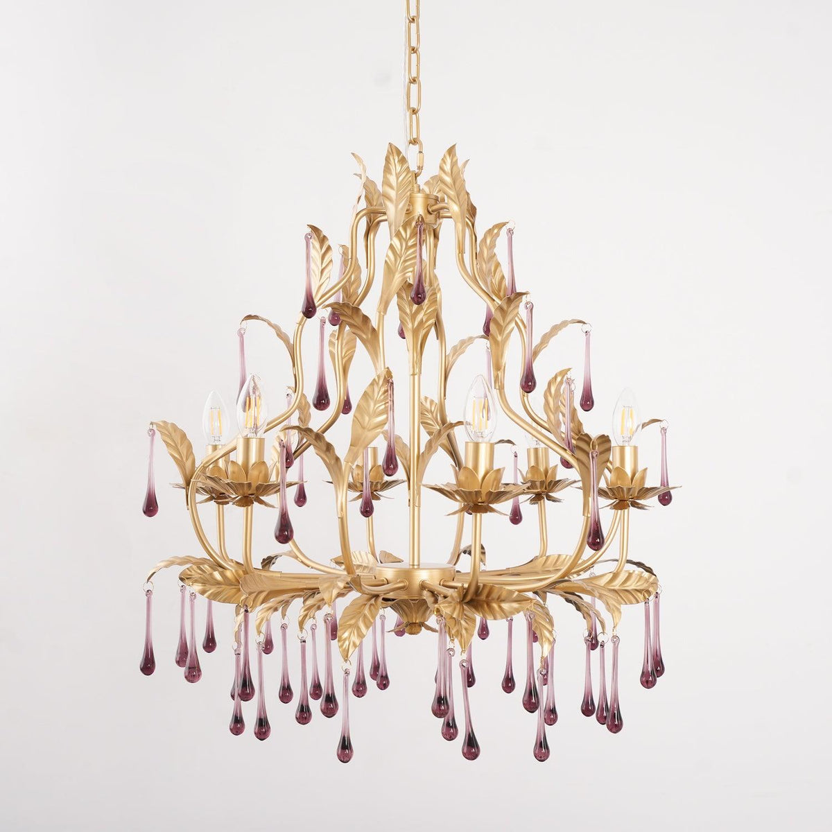 Orienaine Pendelleuchte Gold Blatt