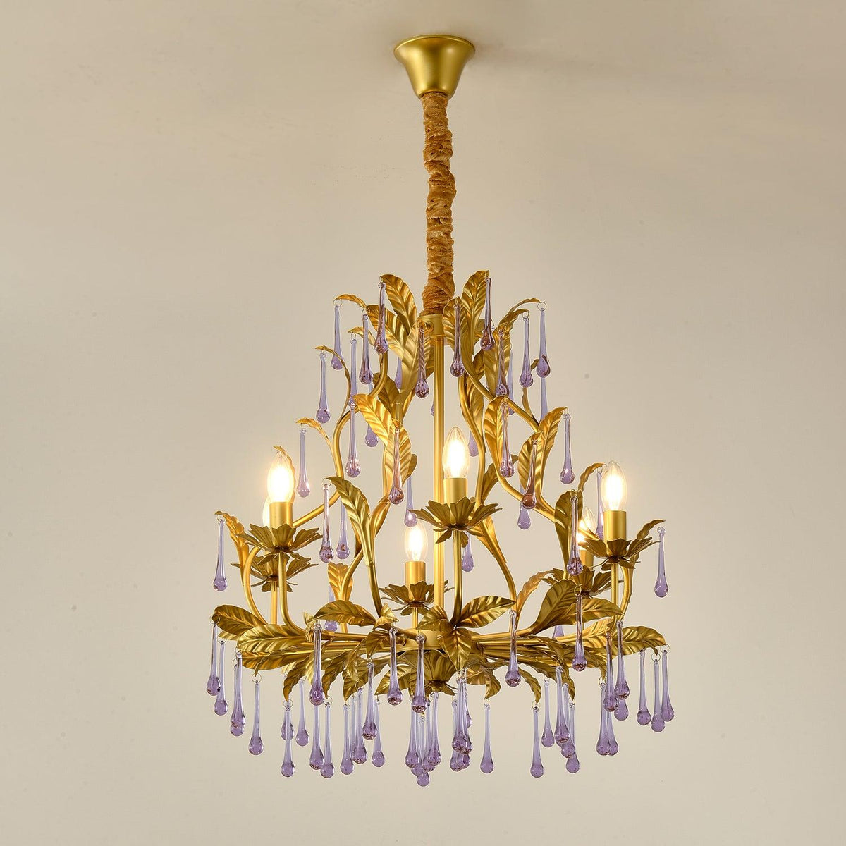 Orienaine Pendelleuchte Gold Blatt