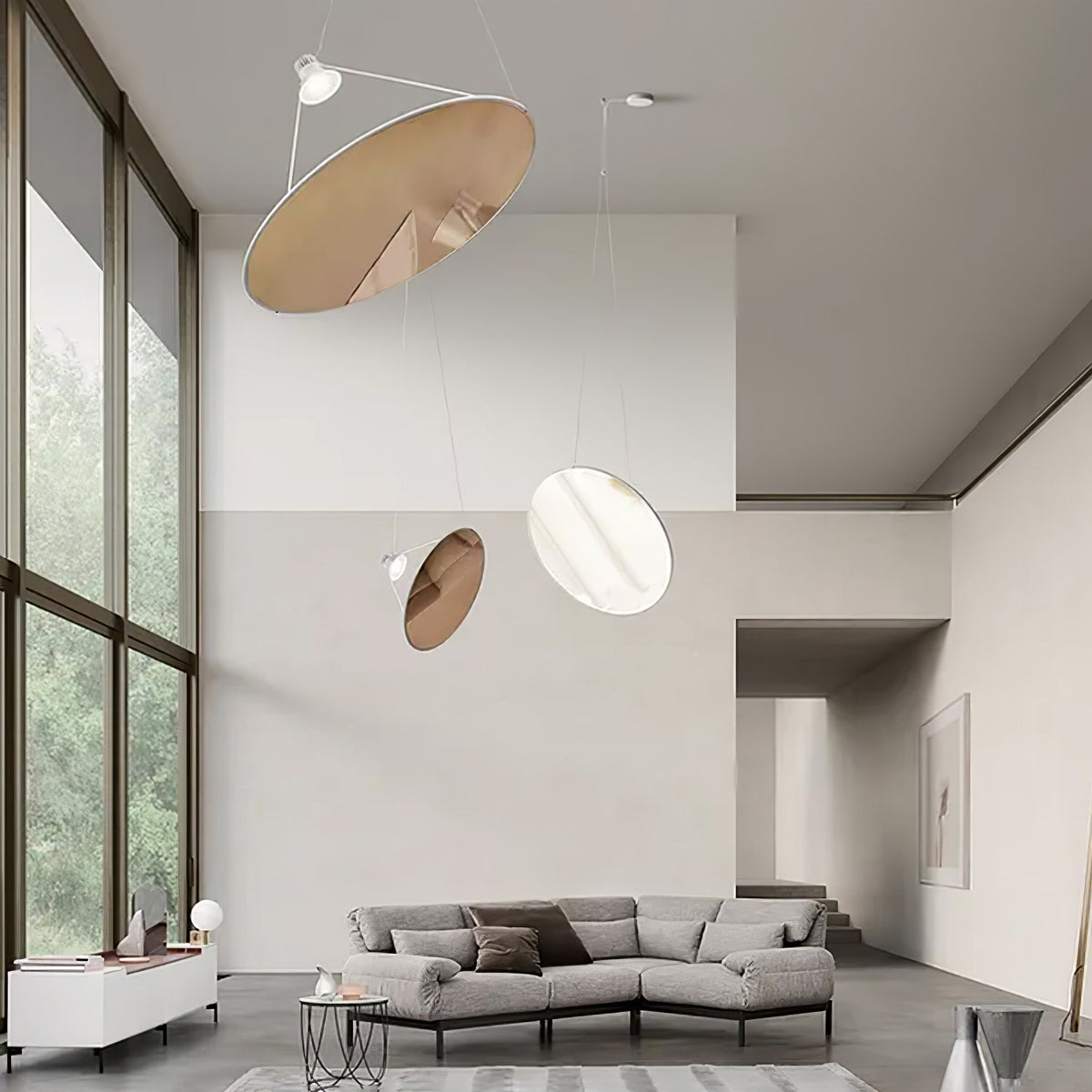 Brio Pendelleuchte aus Stahl im minimalistischen Stil