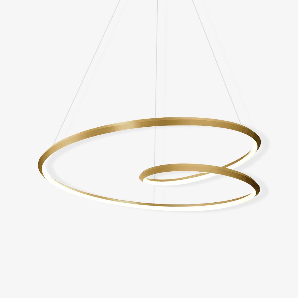 Dilen Kronleuchter Gold Aluminium Opalglas