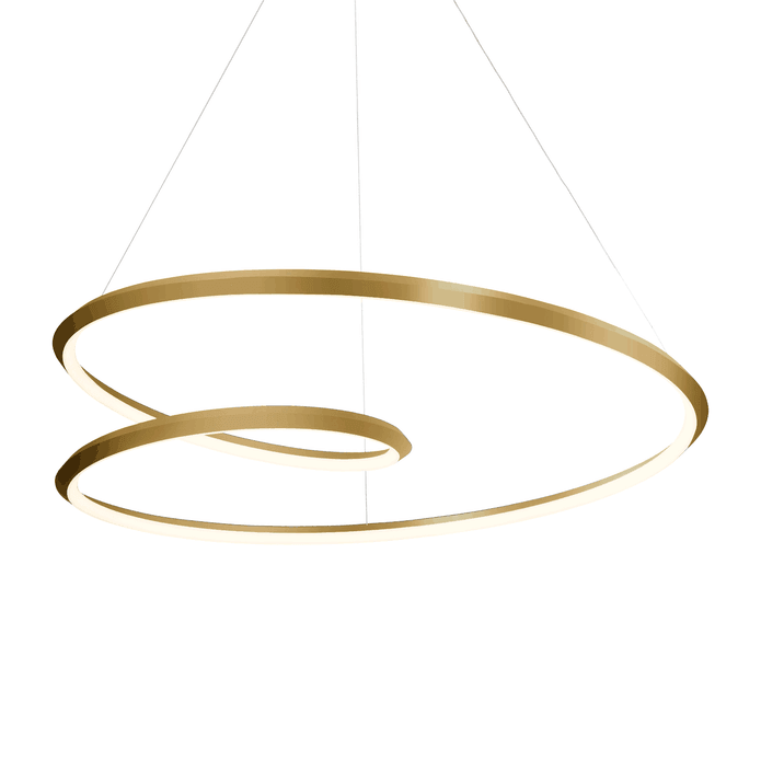 Dilen Kronleuchter Gold Aluminium Opalglas