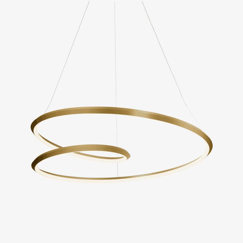 Dilen Kronleuchter Gold Aluminium Opalglas