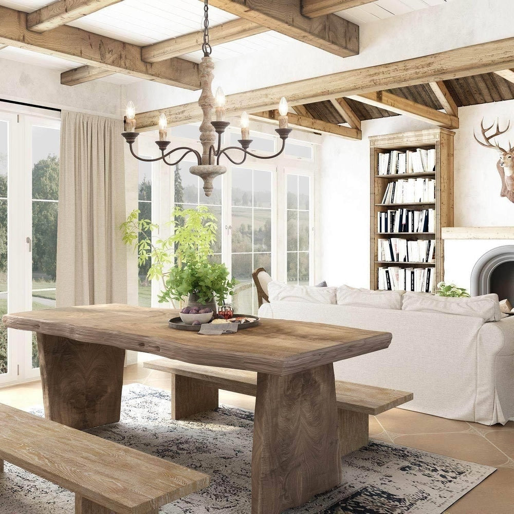 Fljotuvyi Kronleuchter aus Holz und Metall Individual Creativity