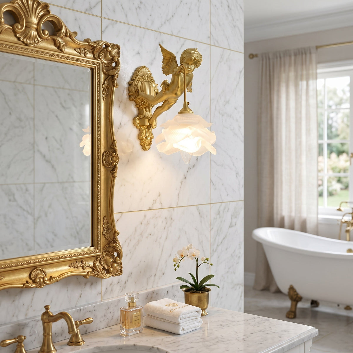 Solange Angel Glas Wandleuchte
