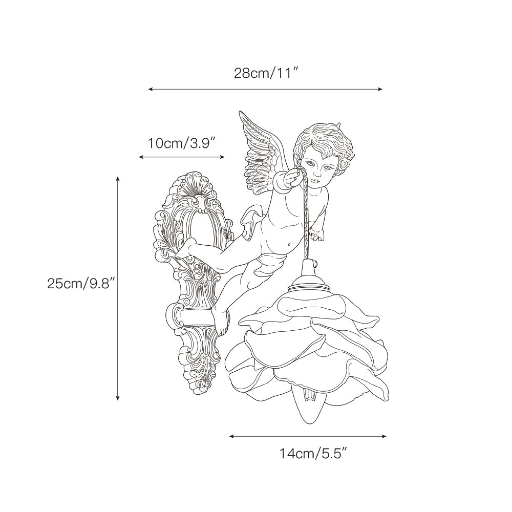 Solange Angel Glas Wandleuchte