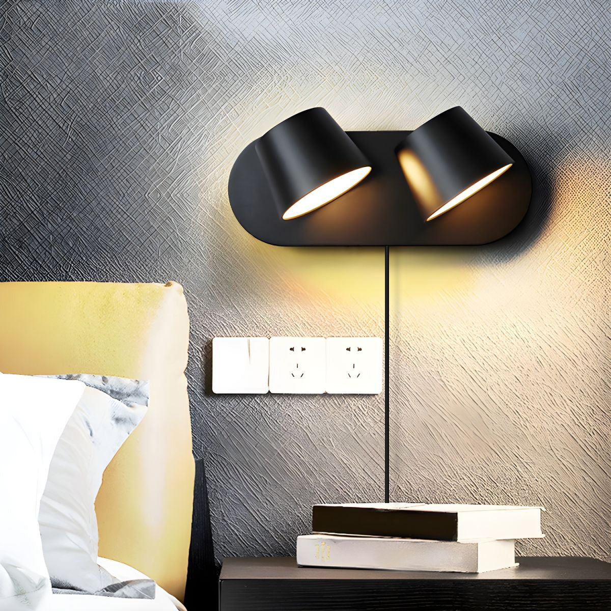 Aurlaeir einstellbare Wandleuchte mit Stecker
