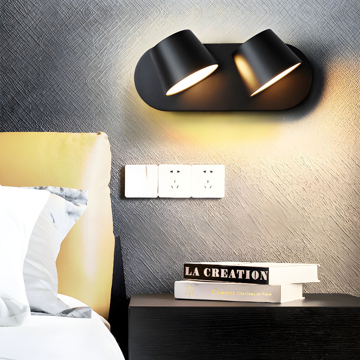 Aurlaeir einstellbare Wandleuchte mit Stecker