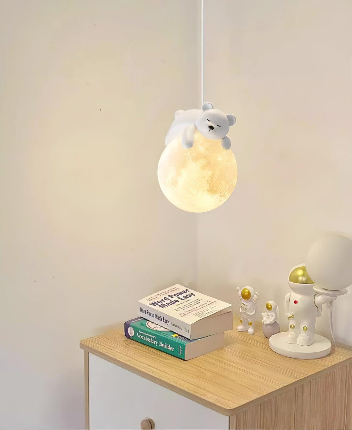 Velisise Pendelleuchte Bär Mond für Kinderzimmer