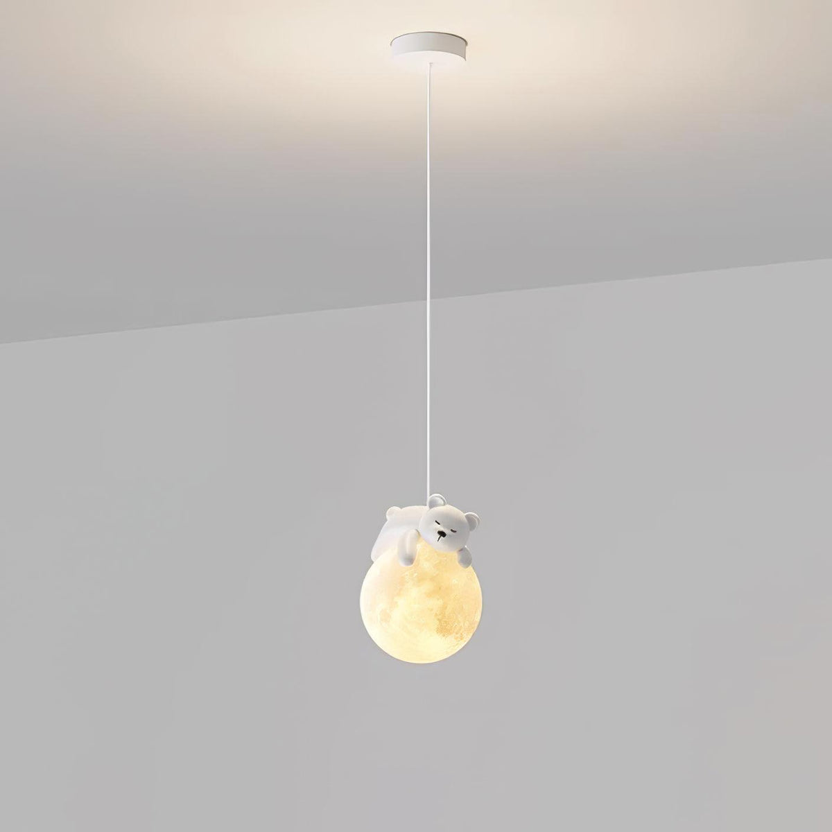 Velisise Pendelleuchte Bär Mond für Kinderzimmer