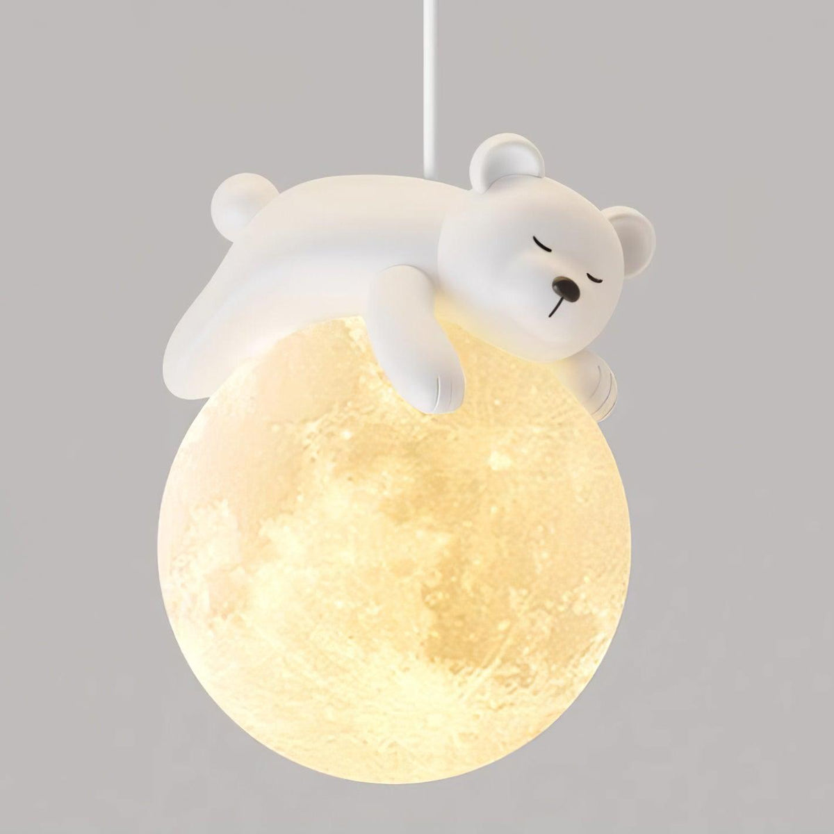 Velisise Pendelleuchte Bär Mond für Kinderzimmer