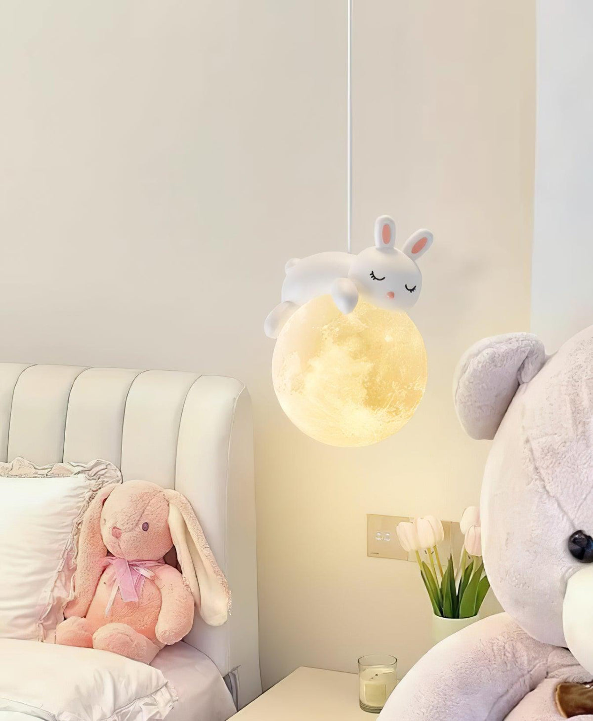 Velisise Pendelleuchte Bär Mond für Kinderzimmer