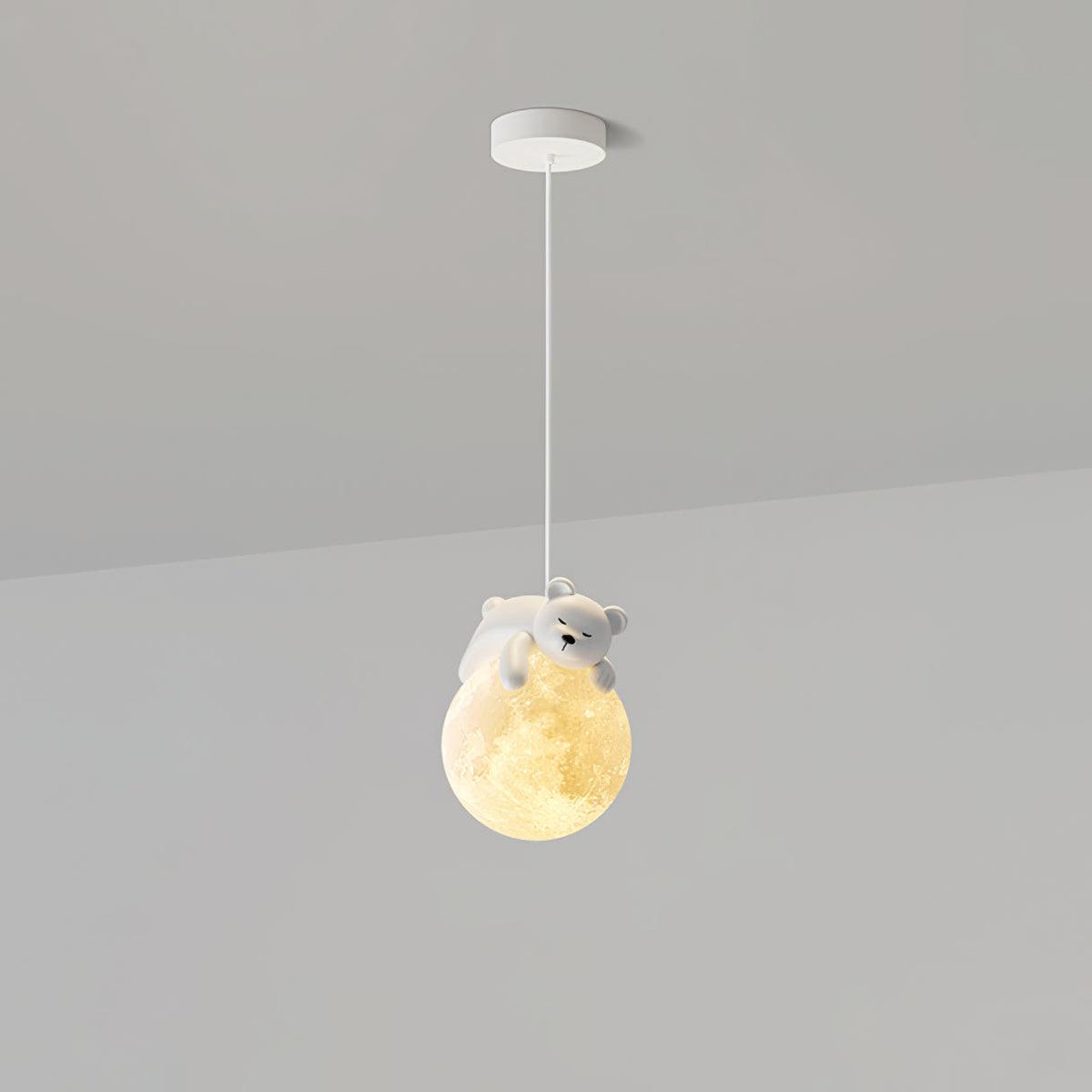 Velisise Pendelleuchte Bär Mond für Kinderzimmer