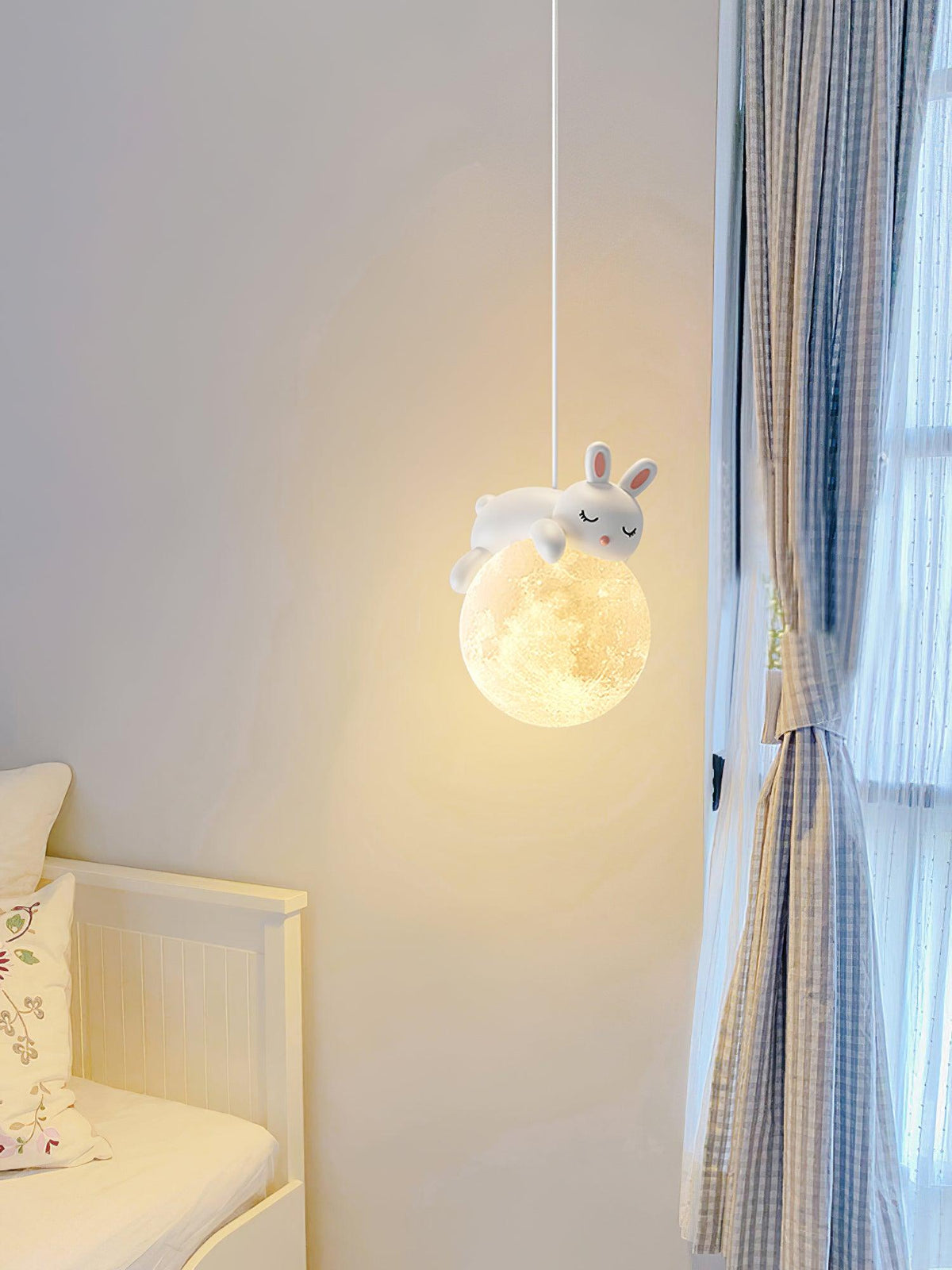 Velisise Pendelleuchte Bär Mond für Kinderzimmer