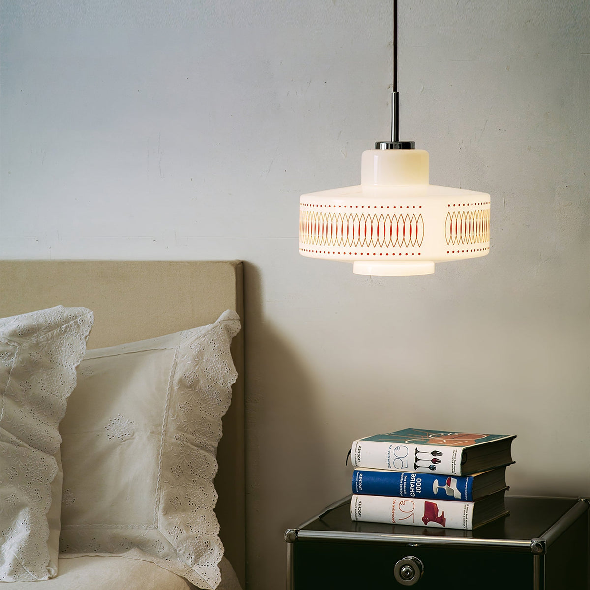Aelaris Vintage-Glas-Pendelleuchte