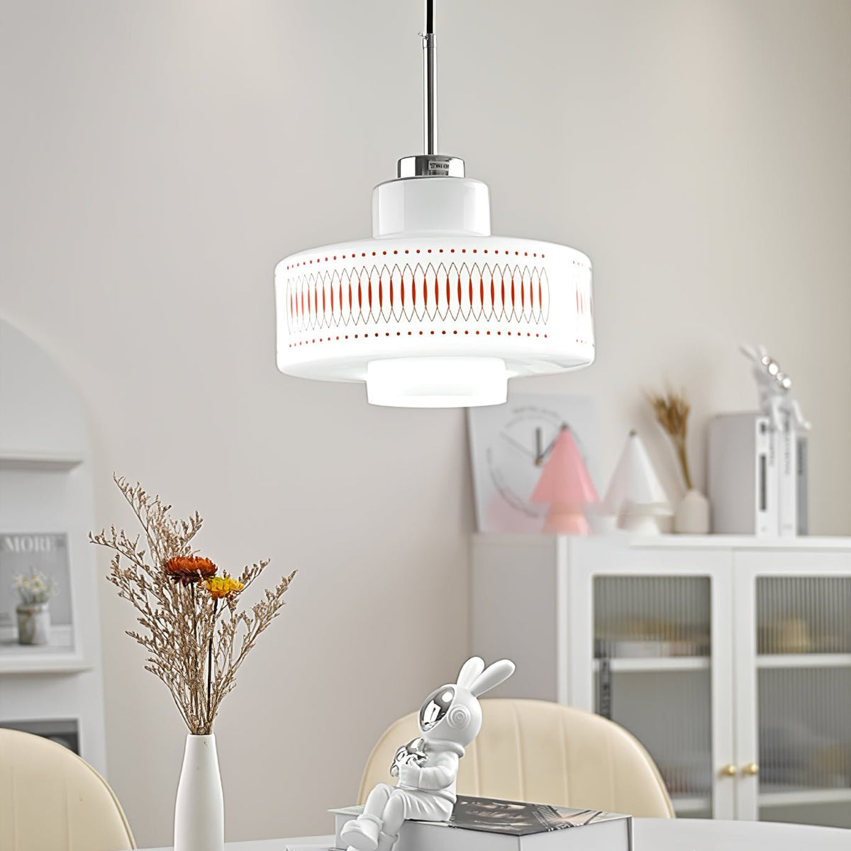 Aelaris Vintage-Glas-Pendelleuchte