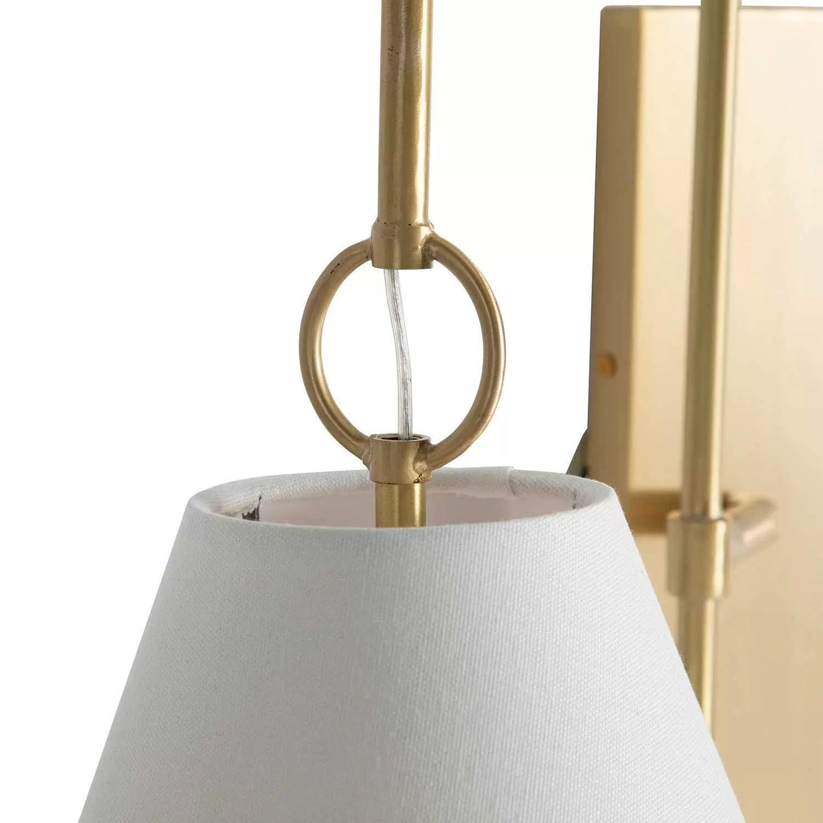 Ildvuvyi Premium-Wandleuchte aus Messing mit Stoff und Metall