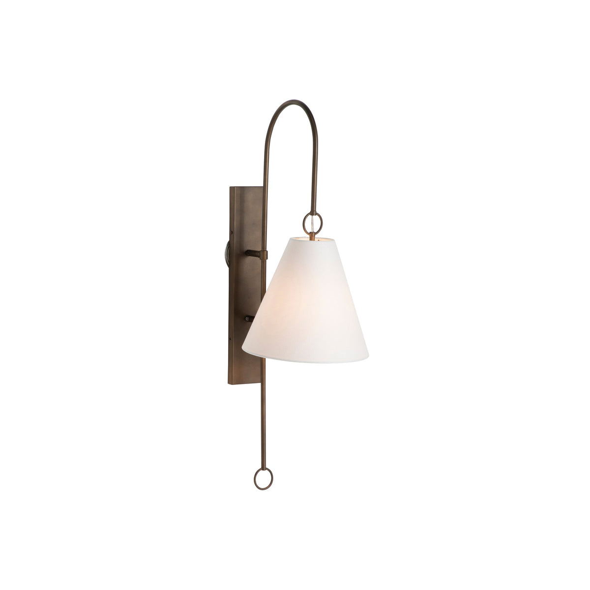 Ildvuvyi Premium-Wandleuchte aus Messing mit Stoff und Metall