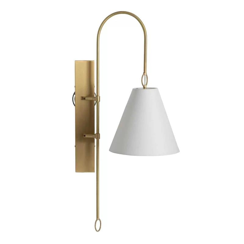 Ildvuvyi Premium-Wandleuchte aus Messing mit Stoff und Metall