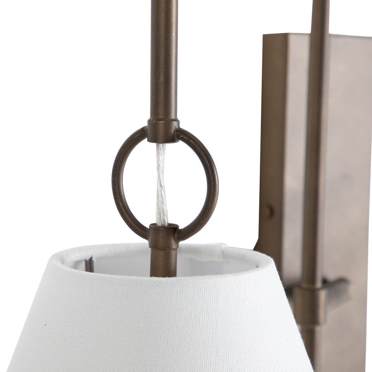 Ildvuvyi Premium-Wandleuchte aus Messing mit Stoff und Metall