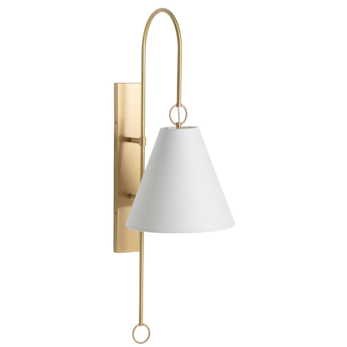 Ildvuvyi Premium-Wandleuchte aus Messing mit Stoff und Metall