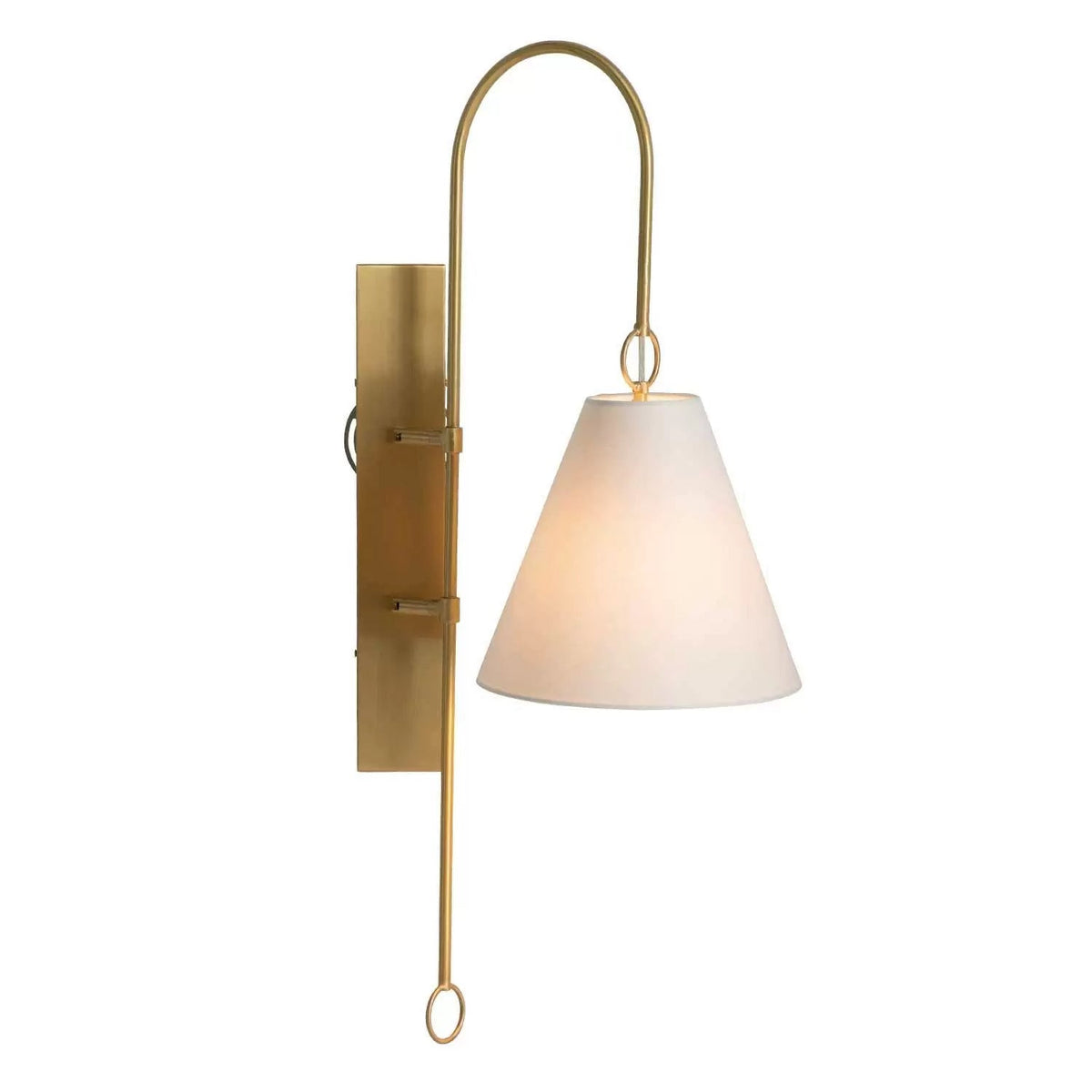 Ildvuvyi Premium-Wandleuchte aus Messing mit Stoff und Metall