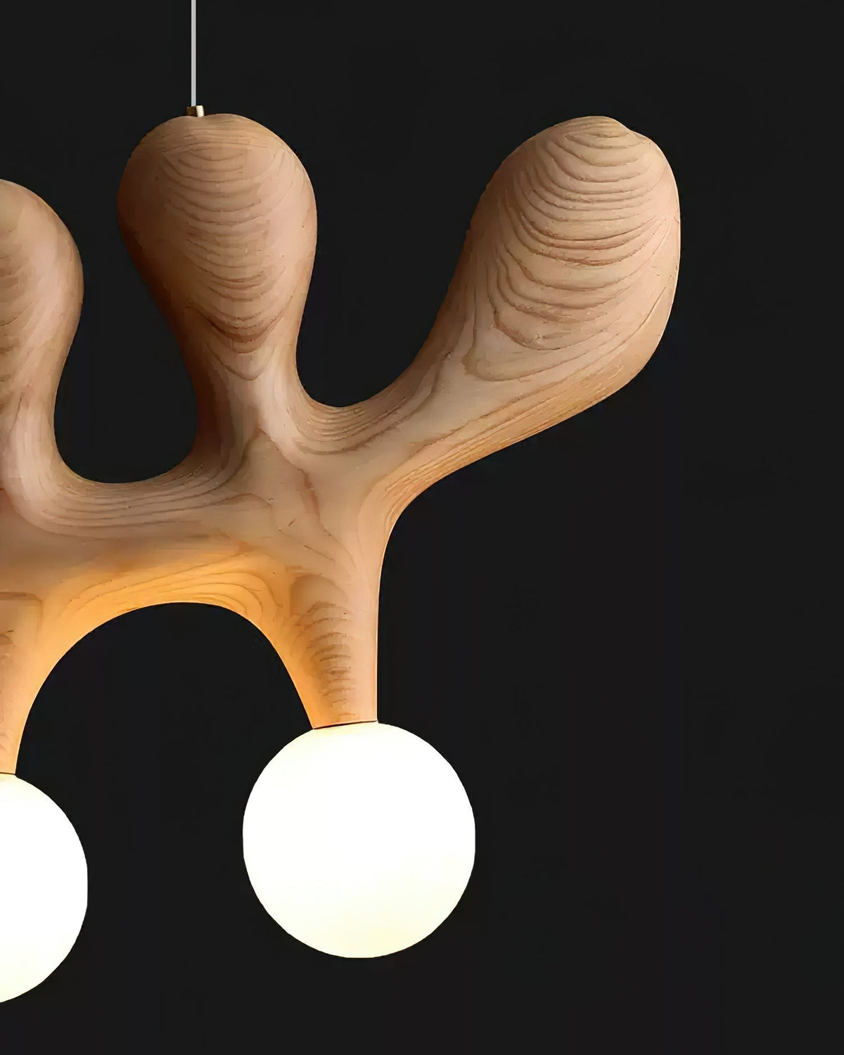 Sprout zeitgenössische Pendelleuchte aus Holz