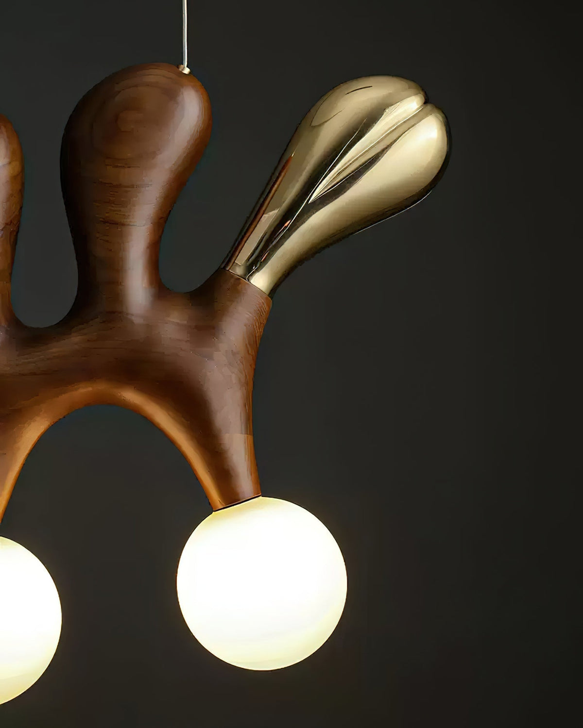 Sprout zeitgenössische Pendelleuchte aus Holz