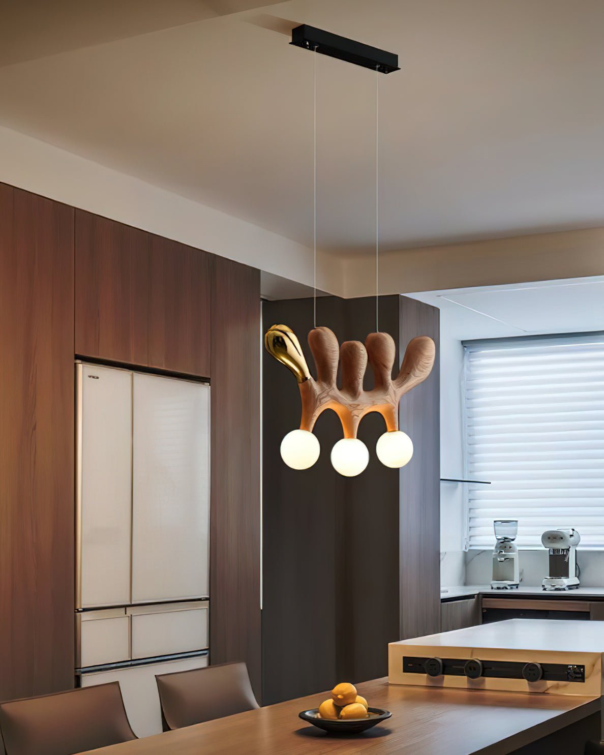 Sprout zeitgenössische Pendelleuchte aus Holz