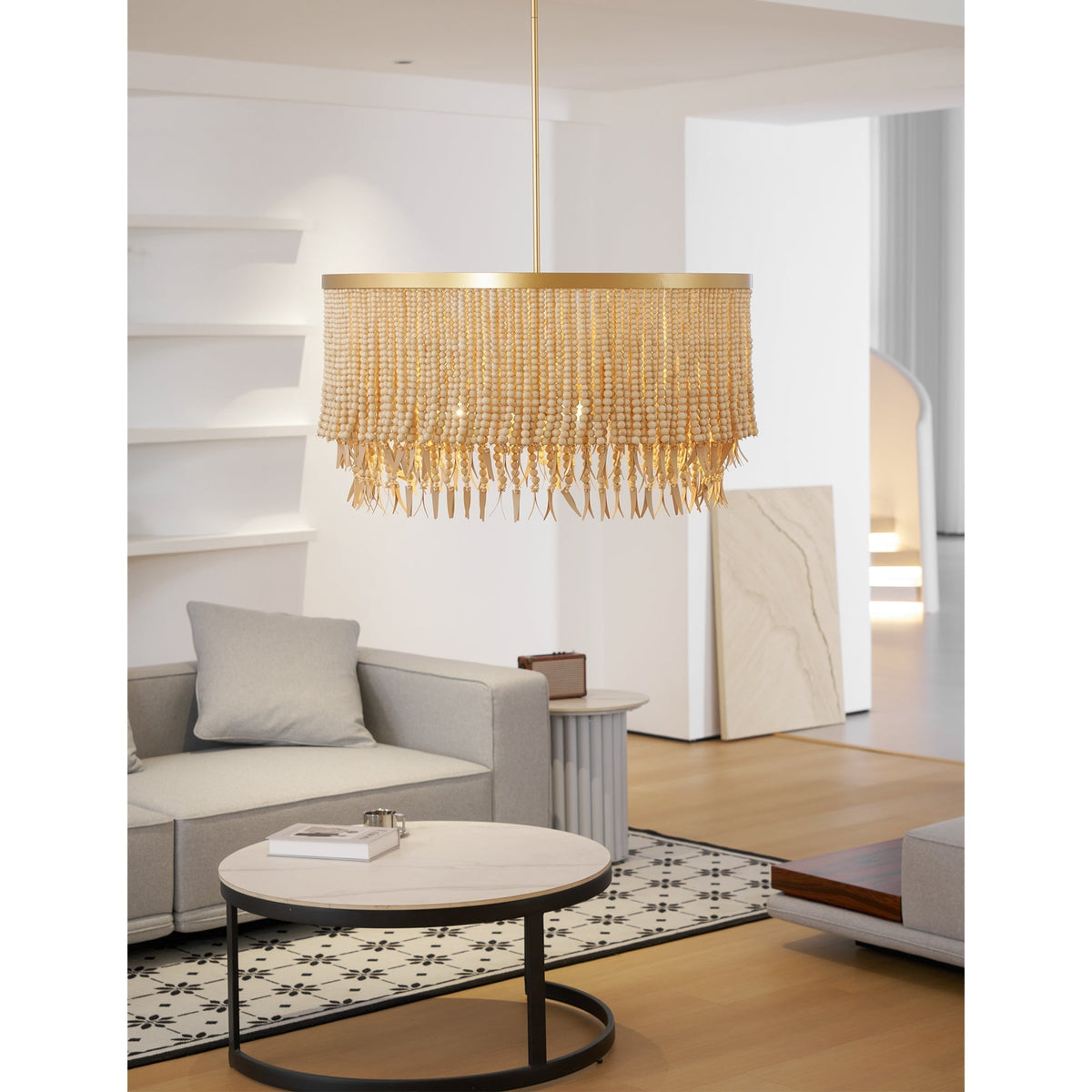 Ljomuvyn Kronleuchter im postmodernen Luxus-Stil aus Holz und Metall