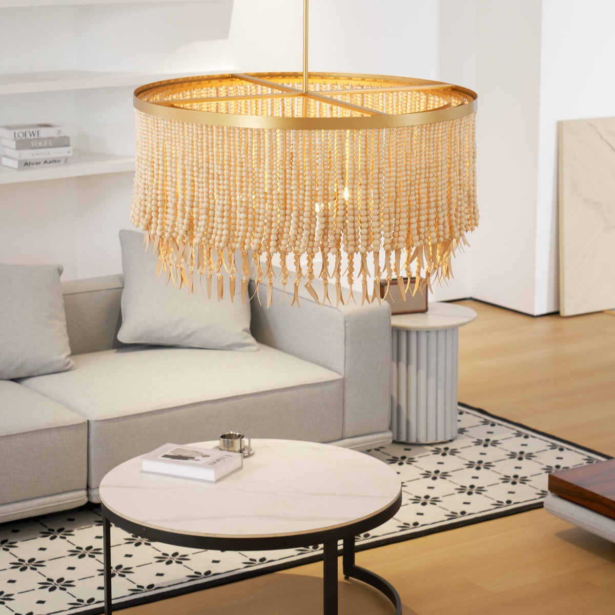 Ljomuvyn Kronleuchter im postmodernen Luxus-Stil aus Holz und Metall