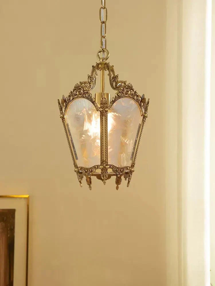 Auririelle Pendelleuchte aus Messing im Empire-Stil, antik und elegant