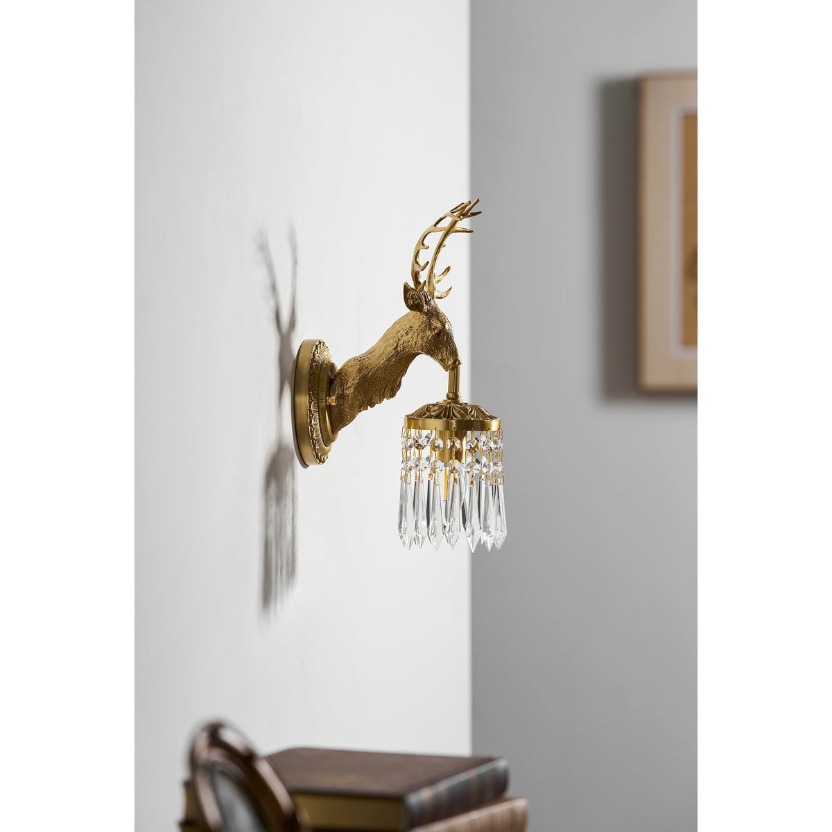 Antler Kristall-Wandleuchte
