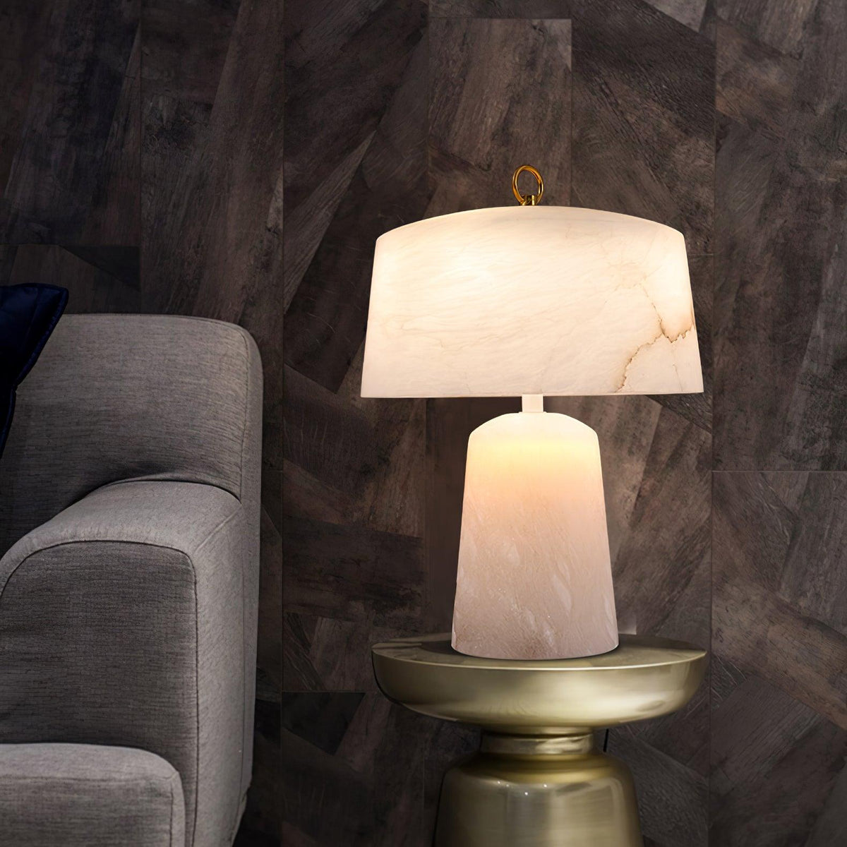 Eurvynyra Tischleuchte aus Alabaster