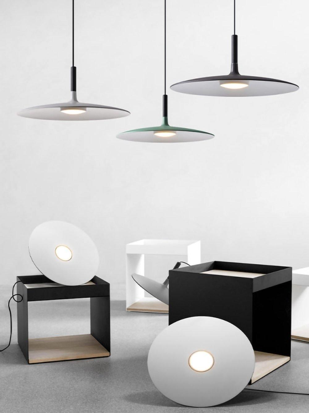Ardinena Pendelleuchte Aluminium Flachdiskus
