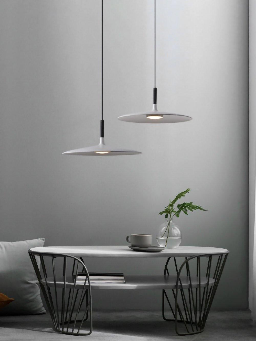 Ardinena Pendelleuchte Aluminium Flachdiskus