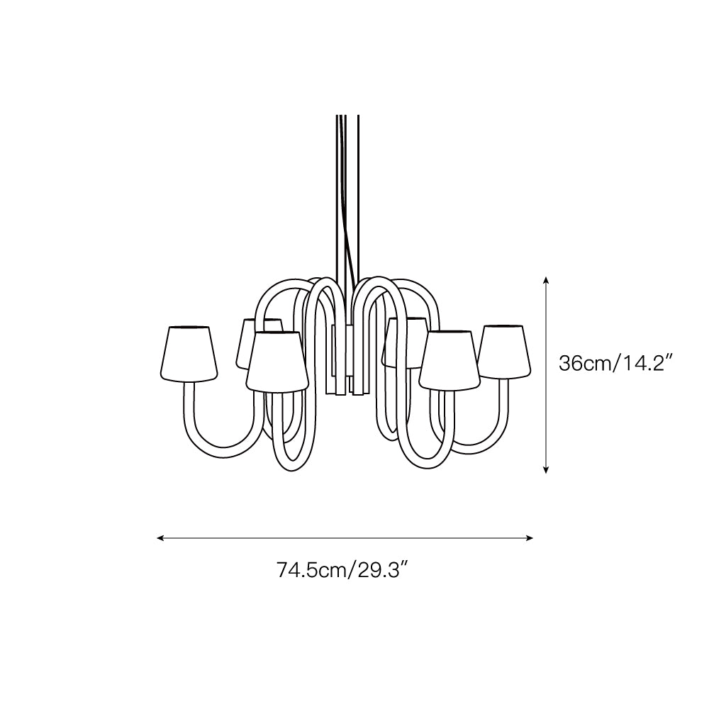 Ostruvyn modern Premium Kronleuchter aus Glas