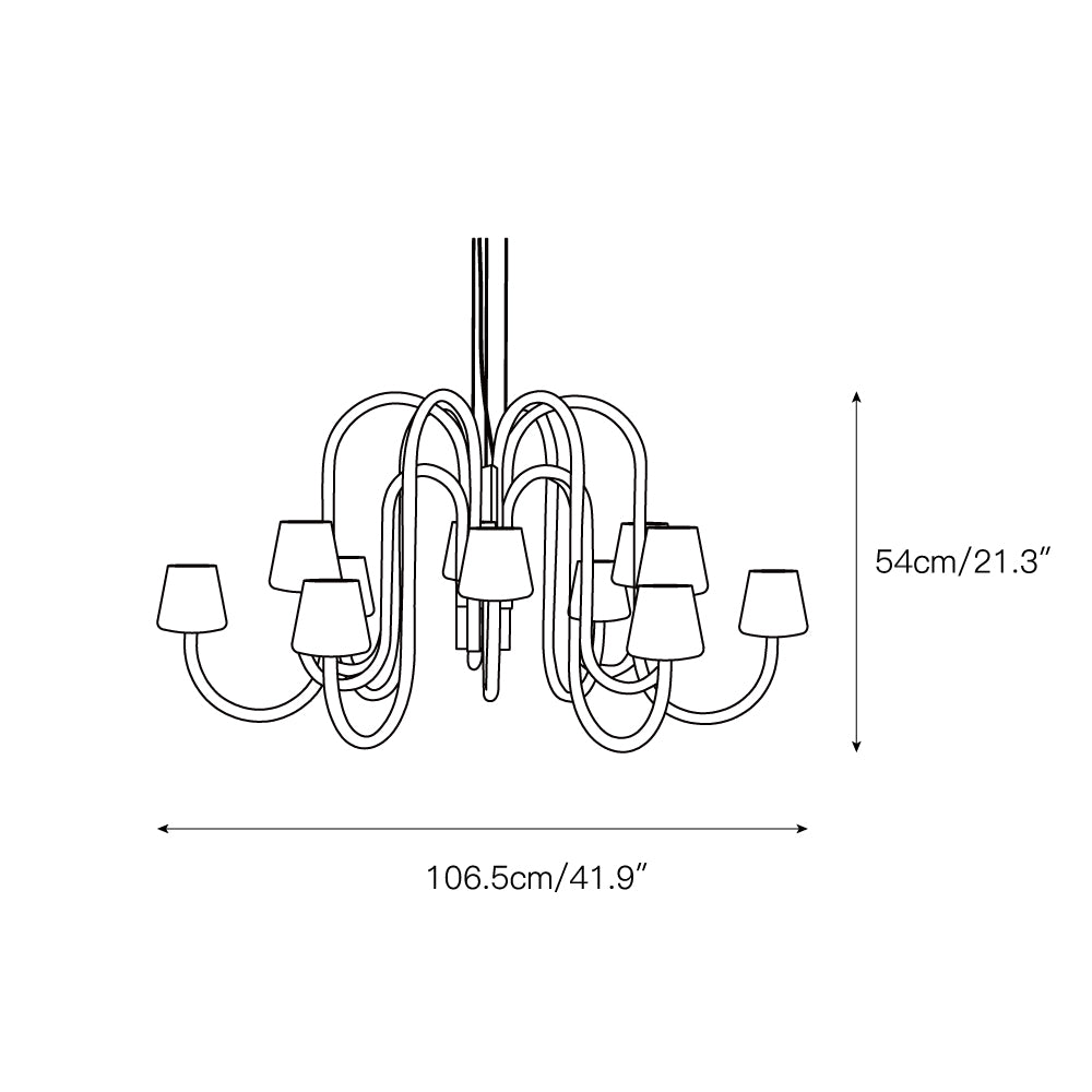 Ostruvyn modern Premium Kronleuchter aus Glas